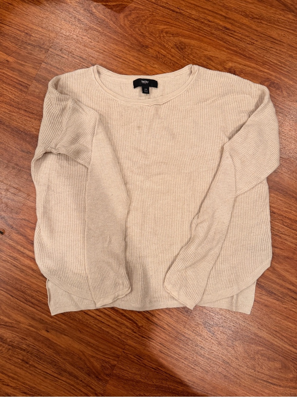 Mossimo Cream Knit Women's Sweater - Classic Crewneck